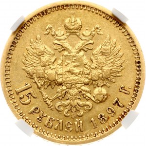 Russie 15 Roubles 1897 АГ (R) NGC AU 55