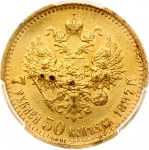 Rosja 7,5 rubla 1897 АГ PCGS AU 58