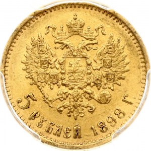 Rusko 5 rublů 1898 АГ PCGS MS 61