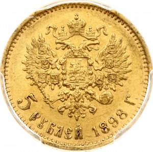Rosja 5 rubli 1898 АГ PCGS MS 61