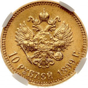 Russia 10 rubli 1899 АГ NGC MS 64