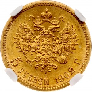 Russie 5 Roubles 1902 АР NGC MS 66+