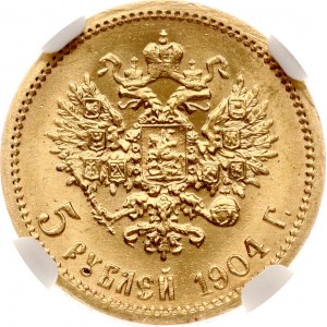 Russia 5 Roubles 1904 АР NGC MS 66