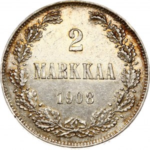 Russia For Finland 2 Markkaa 1908 L