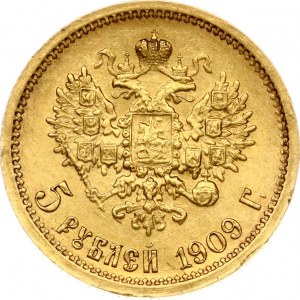 Rusko 5 rubľov 1909 ЭБ (R)