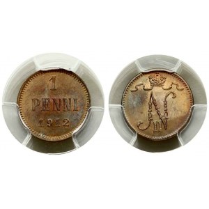 Russia for Finland 1 Penni 1912 PCGS MS65 RB ONLY 2 COINS IN HIGHER GRADE