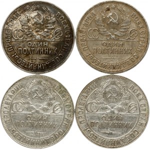 50 copechi 1924 e 1925 Lotto di 4 monete