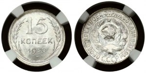 Russie USSR 15 Kopecks 1930 NGC MS 65