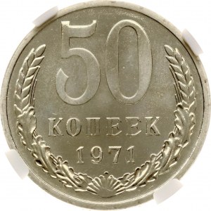 Rosja ZSRR 50 kopiejek 1971 NGC PL 67 TOP POP