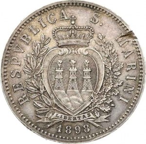 San Marino 5 Lire 1898R