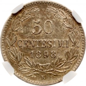 San Marino 50 centů 1898 R NGC MS 62