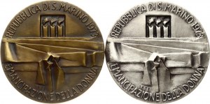 Medaile 1973 Emancipace žen Sada 2 ks