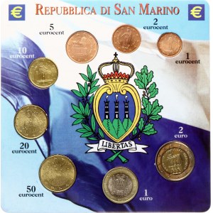 San Marino 1 eurocent - 2 Euro 2004-2010 Sada 8 mincí