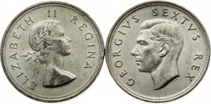 Južná Afrika 5 šilingov 1952 & 1958 Lot of 2 coins