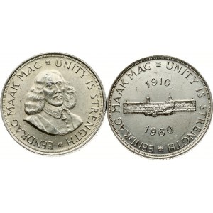 South Africa 5 Shillings 1960 & 50 Cents 1964 Lot of 2 coins