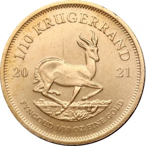 South Africa ⅒ Ounce Krugerrand 2021