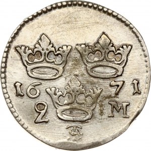 Schweden 2 Mark 1671