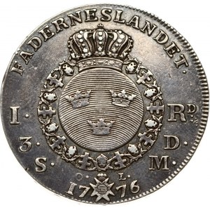 Sweden 1 Riksdaler 1776 OL