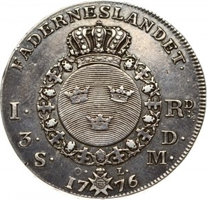 Suède 1 Riksdaler 1776 OL