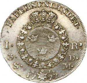 Szwecja 1 riksdaler 1777 OL