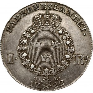 Sweden 1 Riksdaler 1782 OL