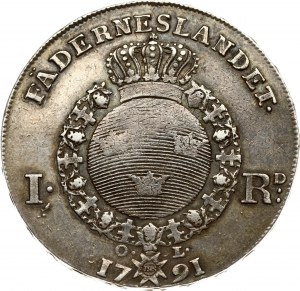 Svezia 1 Riksdaler 1791 OL