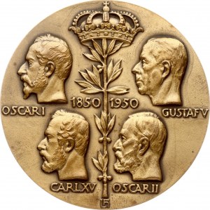Sweden Medal Four Kings 100th of the Royal Mint 1850-1950