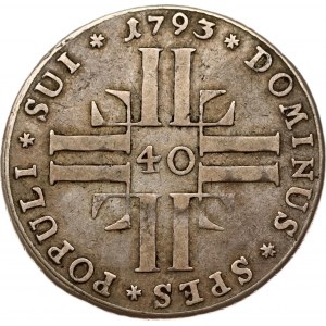 Švajčiarsko Lucerne 40 Kreuzer 1793