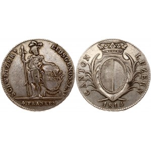 Schweiz Luzern 4 Franken 1814