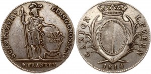 Švýcarsko Lucern 4 Franken 1814