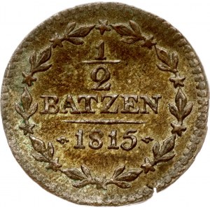 Schweiz Aargau 1/2 Batzen 1815