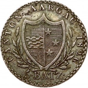 Švýcarsko Aargau 5 Batzen 1826