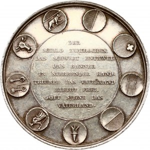 Švajčiarsko Bazilejská medaila 1844 Strelecký festival