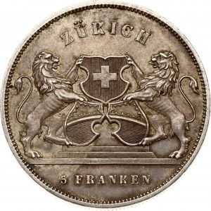 Svizzera 5 franchi 1859 Festa di tiro di Zurigo