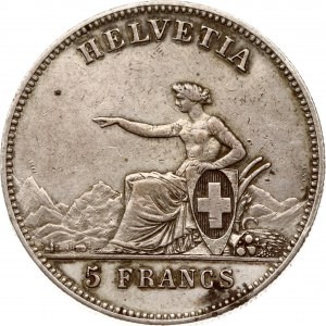 Schweiz 5 Franken 1863 Neuchatel Schützenfest