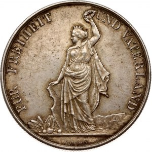 Svizzera 5 franchi 1872 Festa del tiro a segno di Zurigo