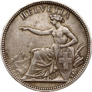 Suisse 5 Francs 1874 B Helvetia assis