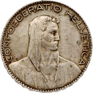 Švajčiarsko 5 frankov 1922 B Herdsman