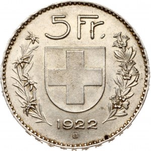 Švajčiarsko 5 frankov 1922 B Herdsman