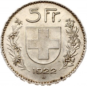 Svizzera 5 Franchi 1922 B Mandriano