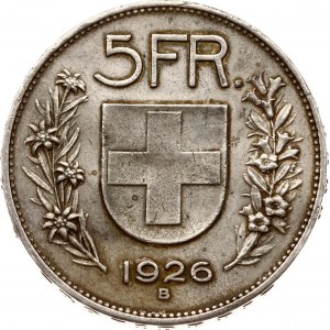 Švajčiarsko 5 frankov 1926 B Herdsman