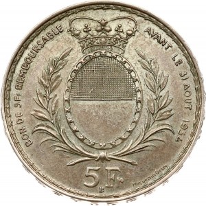 Switzerland 5 Francs 1934 B Fribourg Shooting Festival