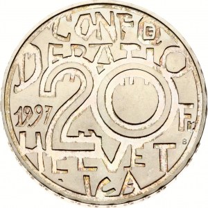 Švýcarsko 20 franků 1997 B Jeremias Gotthelf
