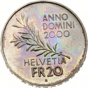 Switzerland 20 Francs 2000 Pax in Terra