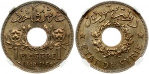 Sýrie 1 Piastre 1935 NGC MS 64