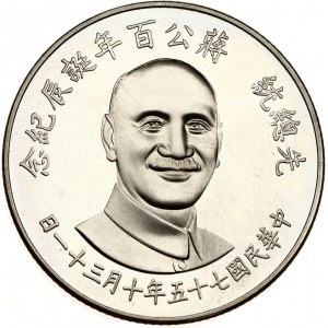Taiwan Medallion 75 (1986) Stulecie Chiang Kai-sheka