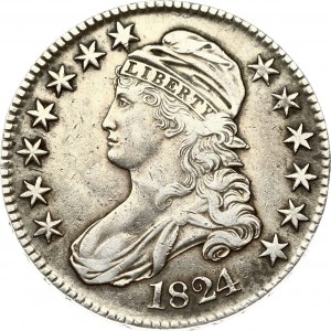 USA 50 Cents 1824 gekappte Büste