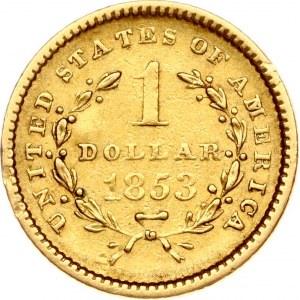 USA 1 Dolar 1853 Głowa Wolności