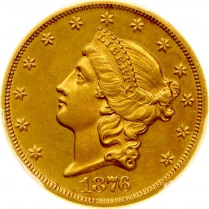 USA 20 Dollars 1876 Philadelphie PCGS UNC Detail