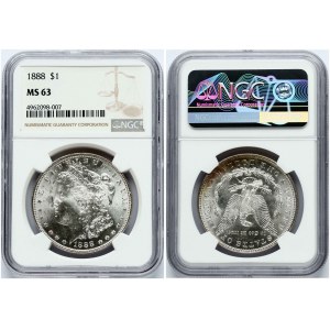 USA Morgan Dollar 1888 NGC MS 63
